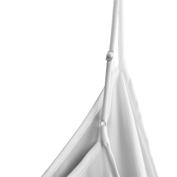 WHBM Cutout Detailing Kimono Blouse Chiffon with Cami Eyelet Pure White Size M - Picture 12 of 14